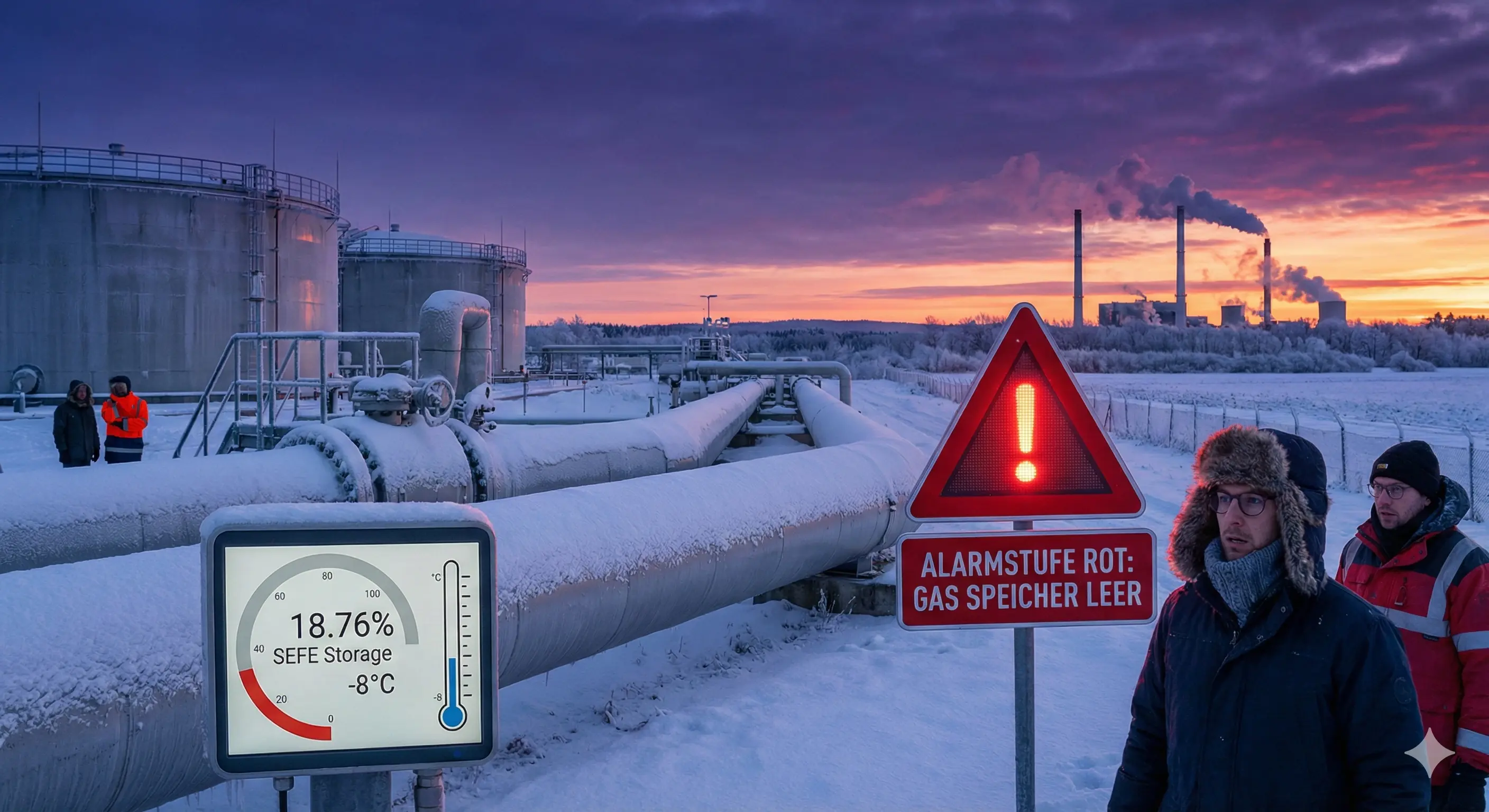 Alarmstufe Rot: Erste Gasspeicher leer – Warum die Kältewelle jetzt zur Gefahr wird